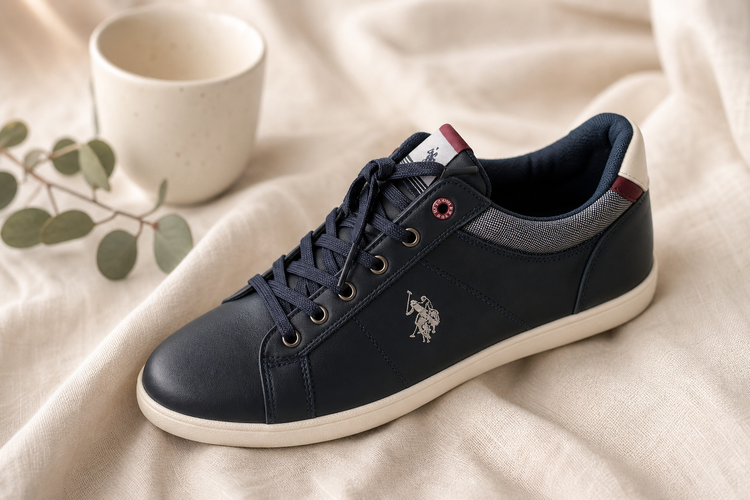 کفش اسپرت مردانه سایز بزرگ برند U.S. Polo Assn کد 5006 رنگ سرمه ای تیره